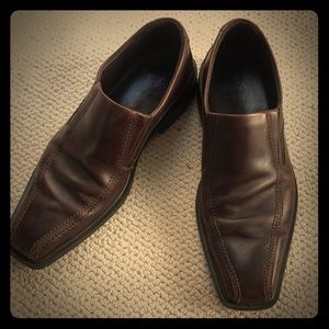Men’s Brown Leather Ecco loafers slide-on